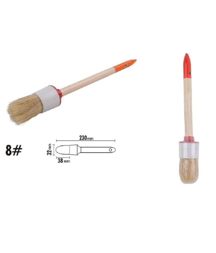 Pennello Pittura Maniglia In Legno Setole Naturali A Testa Tonda 38 Mm 8" 90292         