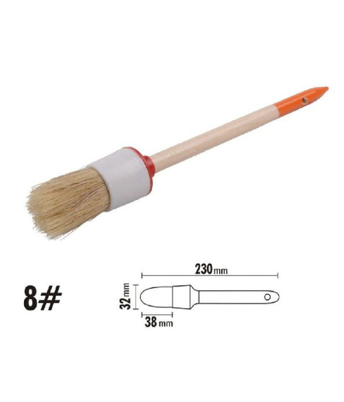 Pennello Pittura Maniglia In Legno Setole Naturali A Testa Tonda 38 Mm 8" 90292         