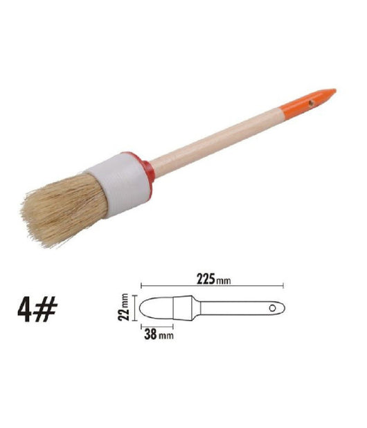Pennello Pittura Maniglia In Legno Setole Naturali A Testa Tonda 38mm 4" 90290         