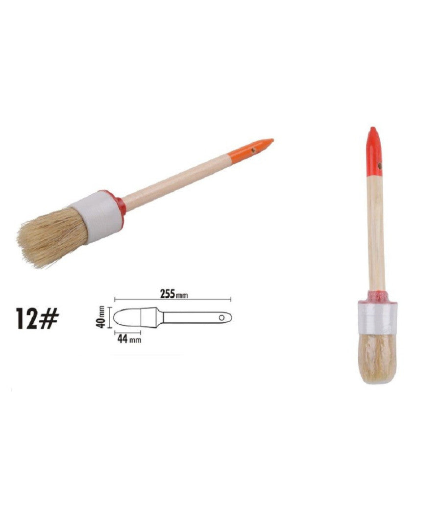 Pennello Pittura Maniglia In Legno Setole Naturali A Testa Tonda 44 Mm 12" 90294         