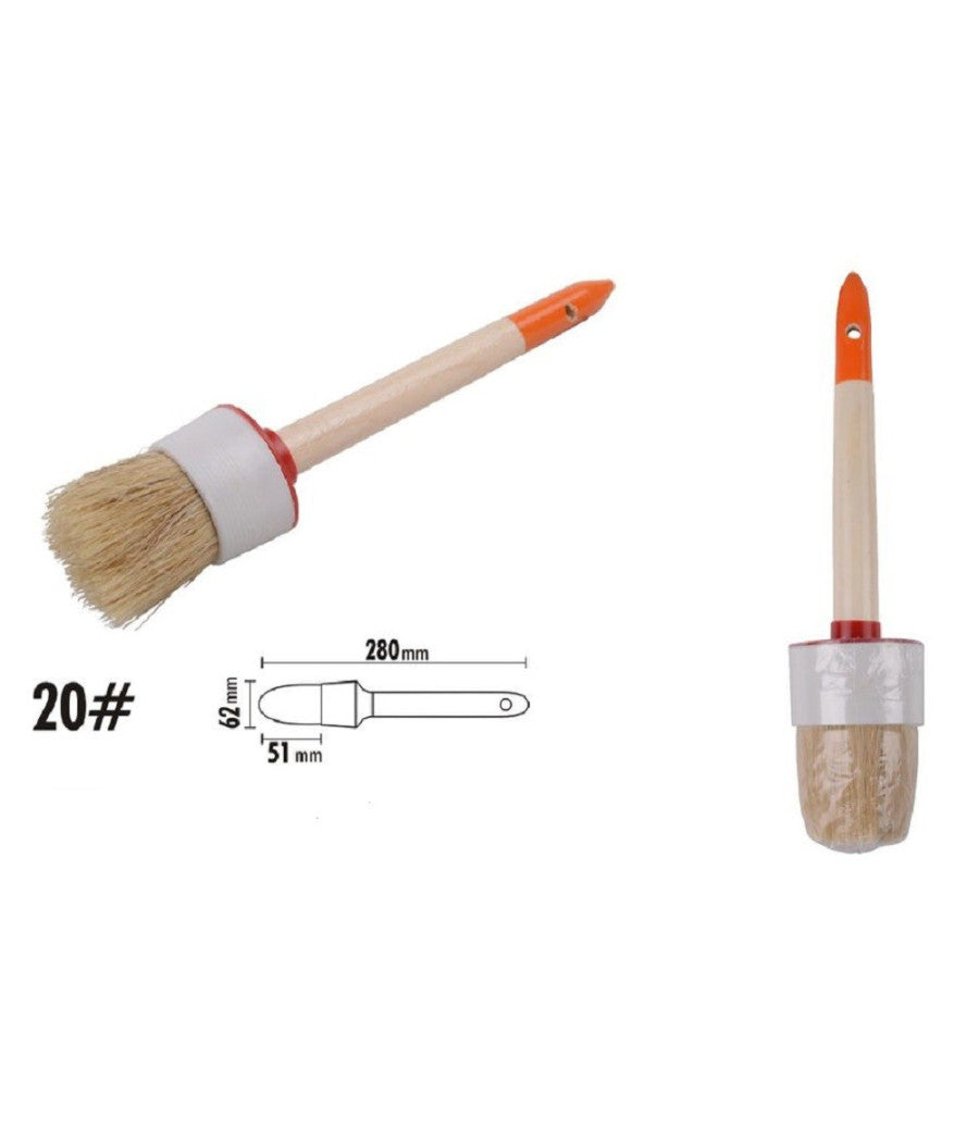 Pennello Pittura Maniglia In Legno Setole Naturali A Testa Tonda 51mm 20" 90298         