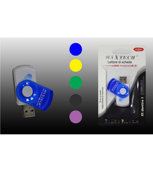 Pennetta Usb 2.0 Lettore Schede Di Memoria Sd Tf Minisd W2 Ms Xd Ms Maxtech Lto-sm003         