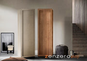 Elegante Colonna larga a terra ad un'anta, frontale con telaio, finitura Mercure, ZLCINFNPENEW180