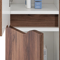 Pensile bagno sospeso 150 H noce con ripiani regolabili Maiori/Minori