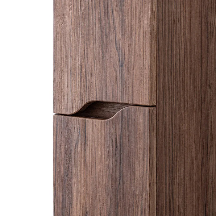 Pensile bagno sospeso 150 H noce con ripiani regolabili Maiori/Minori