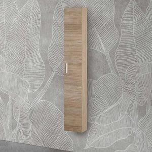Pensile bagno sospeso 150 H rovere tropea con maniglia cromata  Martha