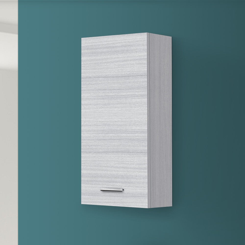 Pensile bagno sospeso 35 cm grigio con ripiano regolabile Desya