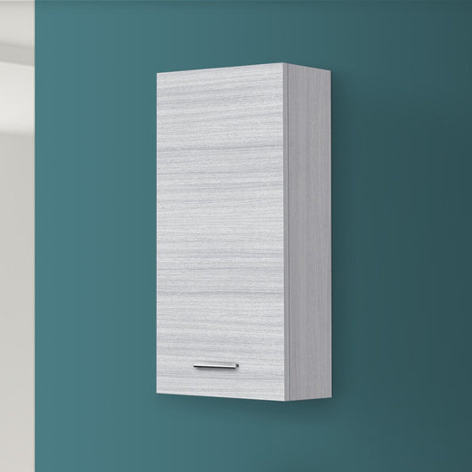 Pensile bagno sospeso 35 cm grigio con ripiano regolabile Desya