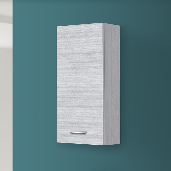 Pensile bagno sospeso 35 cm grigio con ripiano regolabile Desya