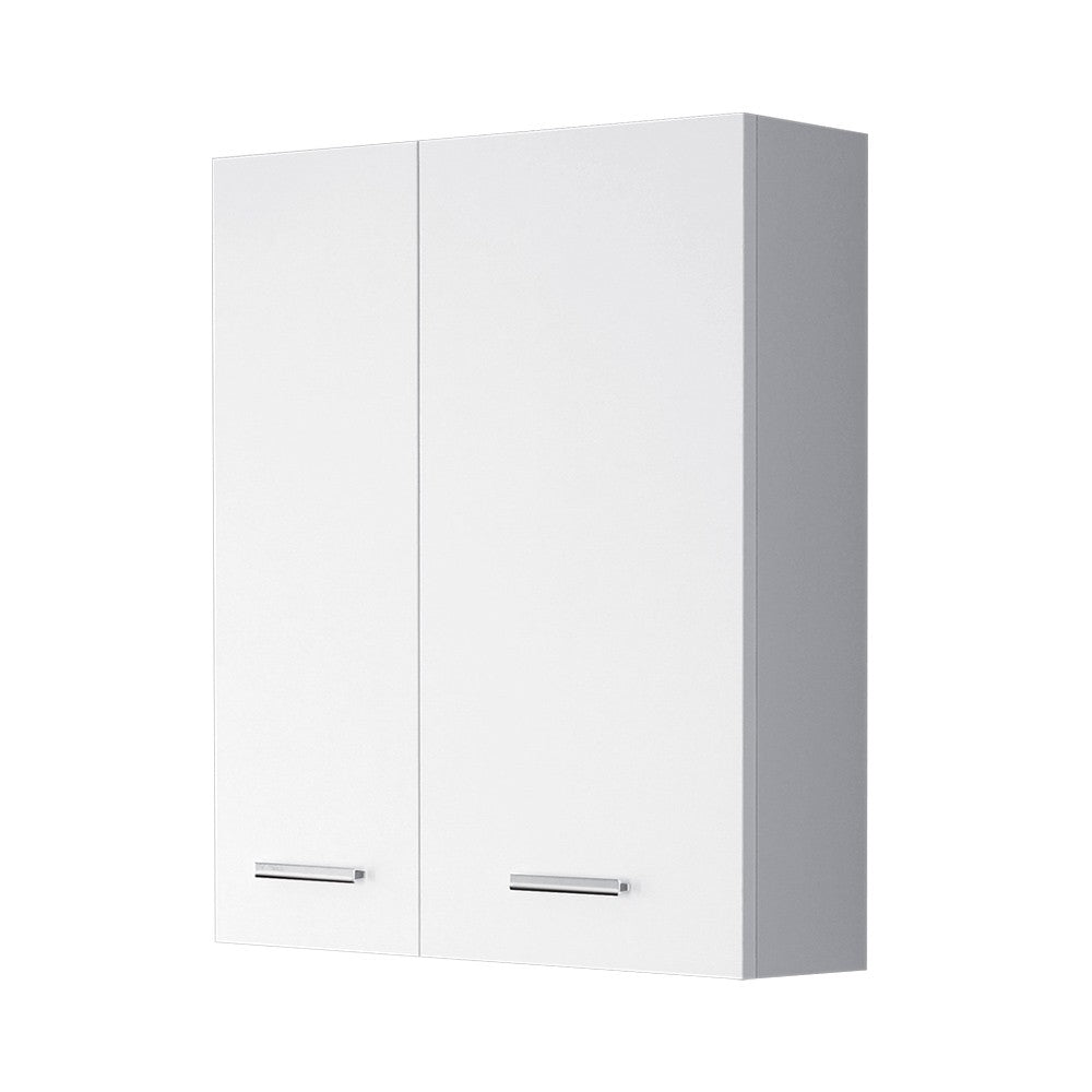 Pensile bagno sospeso 60 cm bianco con ante e ripiano interno Desya