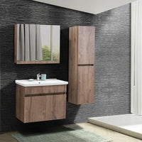Pensile bagno sospeso rovere scuro H 140 con 2 ante soft-close  Mona