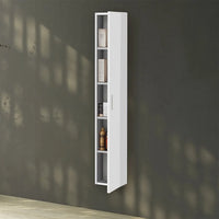 Pensile bagno sospeso150 H bianco con maniglia cromata  Martha