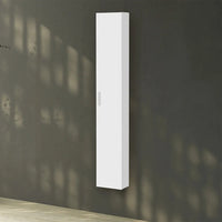 Pensile bagno sospeso150 H bianco con maniglia cromata  Martha