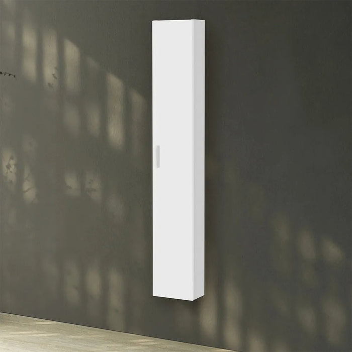 Pensile bagno sospeso150 H bianco con maniglia cromata  Martha