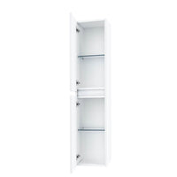 Pensile Colonna 35cm Sospesa Per Bagno Con Maniglia a Gola - Bianco Opaco