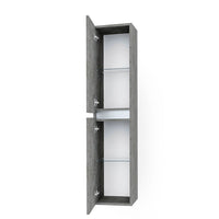 Pensile Colonna 35cm Sospesa Per Bagno Con Maniglia a Gola - Ossido