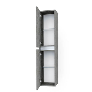 Pensile Colonna 35cm Sospesa Per Bagno Con Maniglia a Gola - Ossido