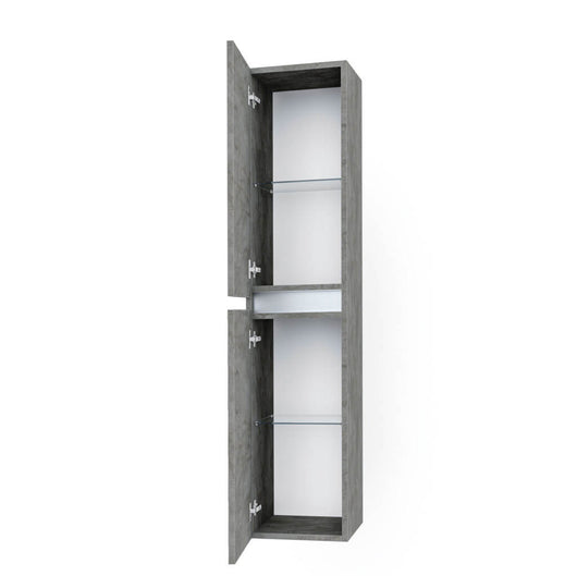 Pensile Colonna 35cm Sospesa Per Bagno Con Maniglia a Gola - Ossido