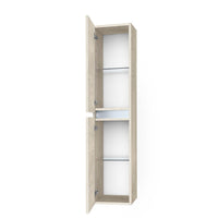 Pensile Colonna 35cm Sospesa Per Bagno Con Maniglia a Gola - Rovere Alaska