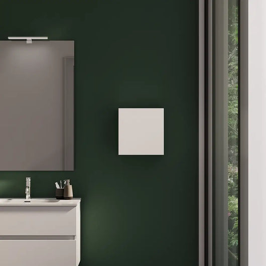 Pensile bagno sospeso 35x35 cm bianco effetto legno reversibile | Yili