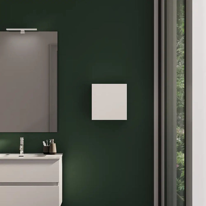 Pensile bagno sospeso 35x35 cm bianco effetto legno reversibile | Yili