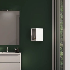 Pensile bagno sospeso 35x35 cm bianco effetto legno reversibile | Yili