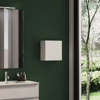 Pensile bagno sospeso 35x35 cm bianco effetto legno reversibile | Yili