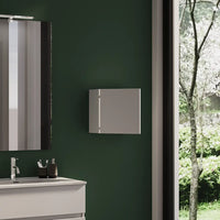 Pensile bagno sospeso 35x35 cm bianco effetto legno reversibile | Yili