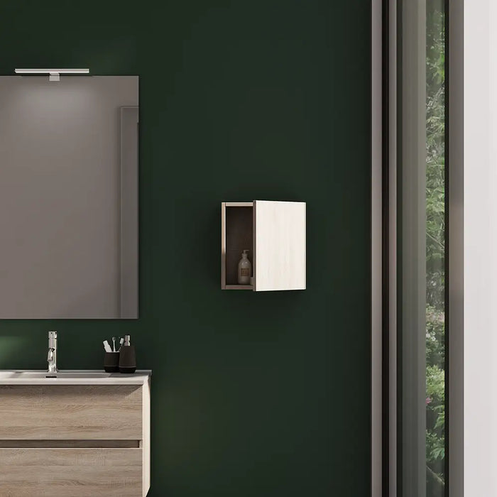 Pensile bagno sospeso 35x35 cm rovere chiaro reversibile | Yili