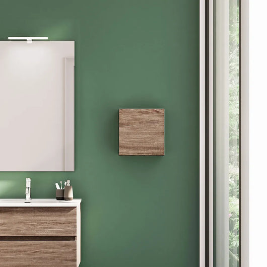 Pensile bagno sospeso 35x35 cm rovere scuro reversibile | Yili