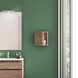 Pensile bagno sospeso 35x35 cm rovere scuro reversibile | Yili