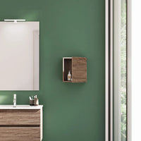 Pensile bagno sospeso 35x35 cm rovere scuro reversibile | Yili