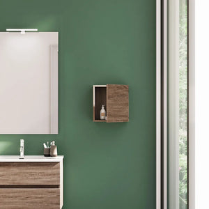 Pensile bagno sospeso 35x35 cm rovere scuro reversibile | Yili