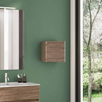Pensile bagno sospeso 35x35 cm rovere scuro reversibile | Yili