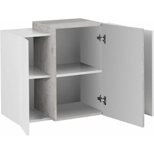 Pensile Coro – 90x65,5x38 – Bianco Lucido e Report