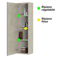 Pensile da H135 cm Effetto Pietra Beige 4 Ripiani