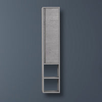 Pensile in nobilitato melaminico colore cemento 150 cm con anta soft-close