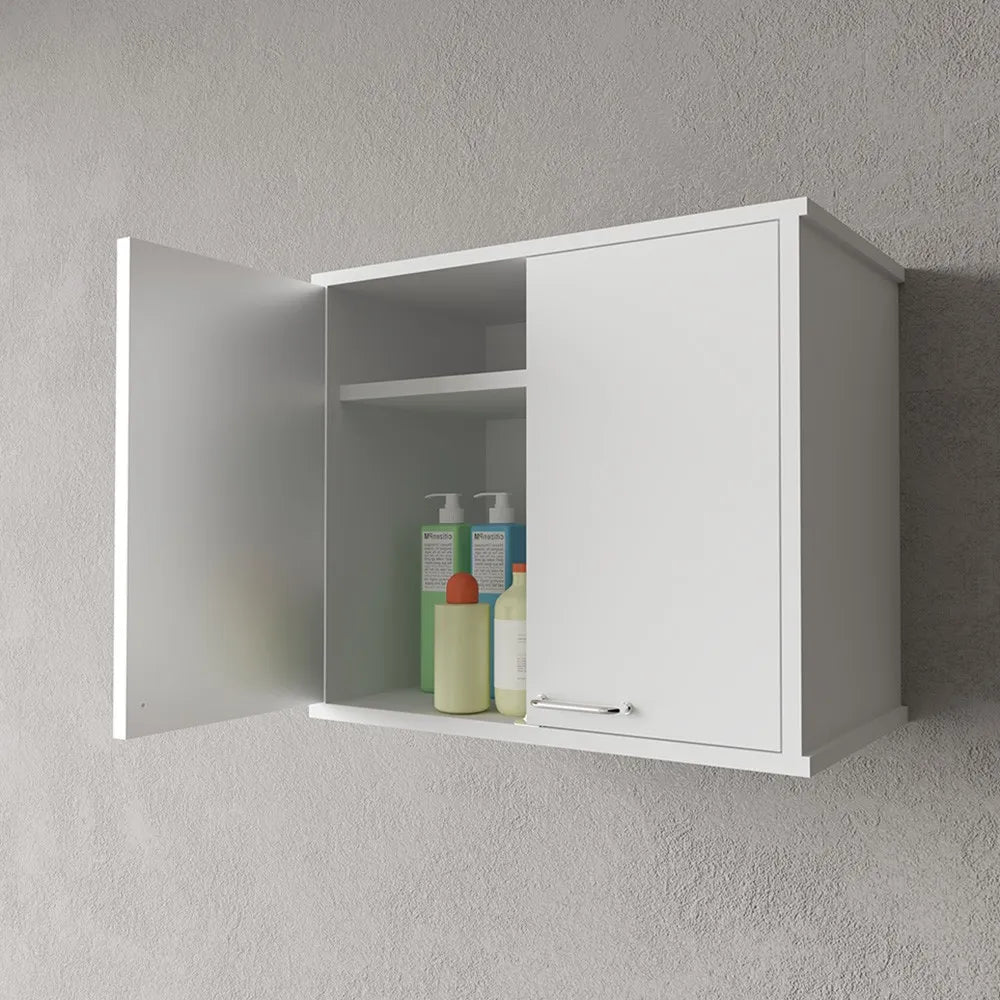 Pensile sospeso 60x34 cm in PVC con ripiano e fissaggi inclusi Kandy