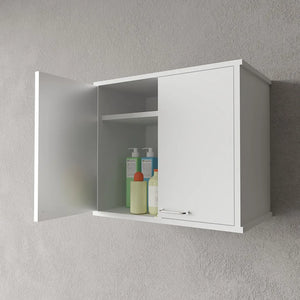 Pensile sospeso 60x34 cm in PVC con ripiano e fissaggi inclusi Kandy