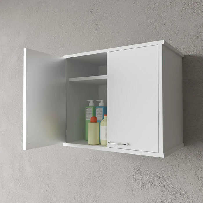 Pensile sospeso 60x34 cm in PVC con ripiano e fissaggi inclusi Kandy