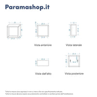 Pensile bagno sospeso a giorno 25x25cm color blu zaffiro | Ardenne