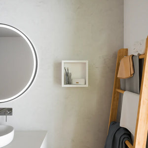 Pensile bagno sospeso a giorno 25x25cm color bianco opaco | Ardenne