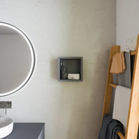 Pensile bagno sospeso a giorno 25x25cm color grigio opaco | Ardenne