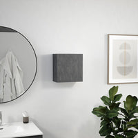 Pensile bagno sospeso con anta 33x36 cm effetto cemento scuro | Yili