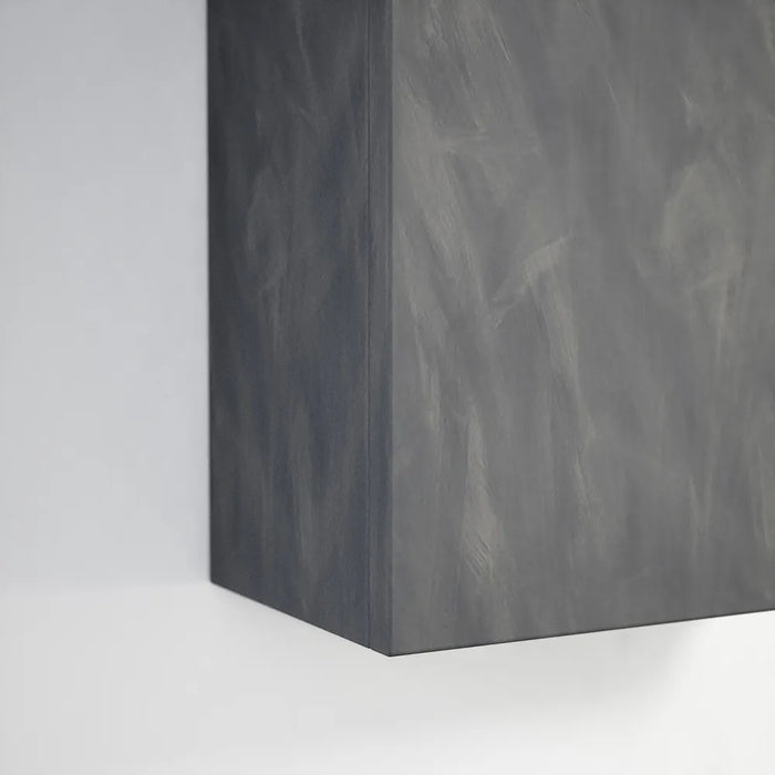 Pensile bagno sospeso con anta 33x36 cm effetto cemento scuro | Yili