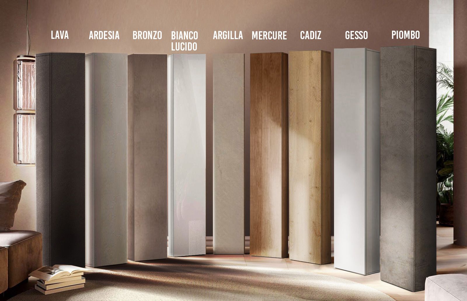 Colonna stretta a terra, Ardesia, Made in Italy, ZLCINFNPENEW74