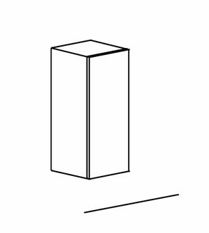 Pensile verticale L.29 cm stretto ad un'anta, finitura Piombo, Made in Italy, ZLCINFNPENEW138