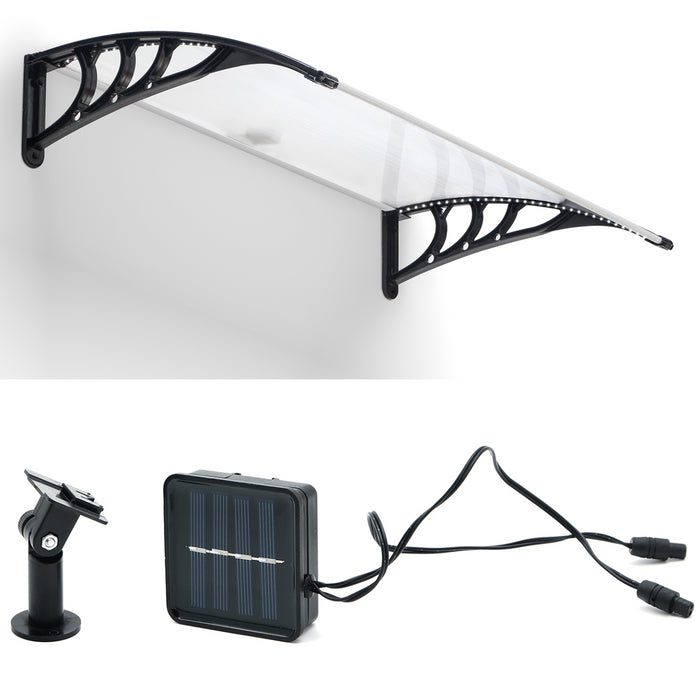 IDMarket - Pensilina per porta 80x120 cm LED solare in policarbonato