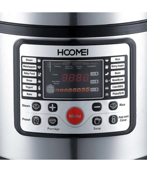 Pentola A Pressione Elettrica Multifunzione 900w 5lt Antiaderente 12 Cotture         