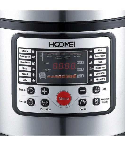 Pentola A Pressione Elettrica Multifunzione 900w 5lt Antiaderente 12 Cotture         